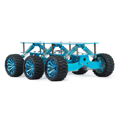 YFROBOT 6WD chassis with shock absorption. Blue