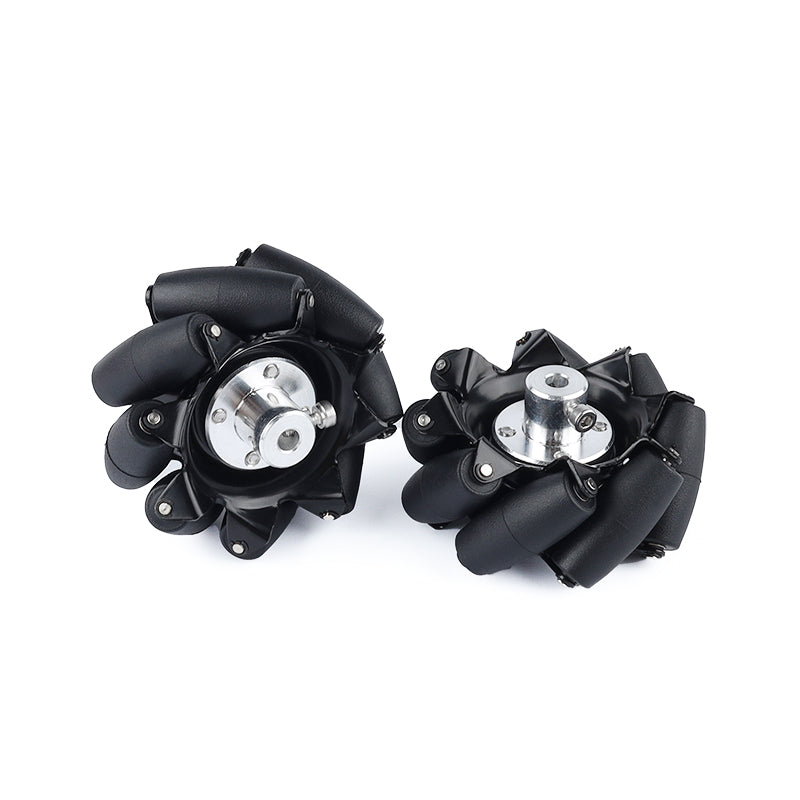 YFROBOT 3 inches Metal Mecanum wheels, 76mm in size,come in a set of four with couplings included