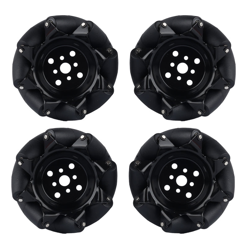 YFROBOT 3 inches Metal Mecanum wheels, 76mm in size,come in a set of four with couplings included