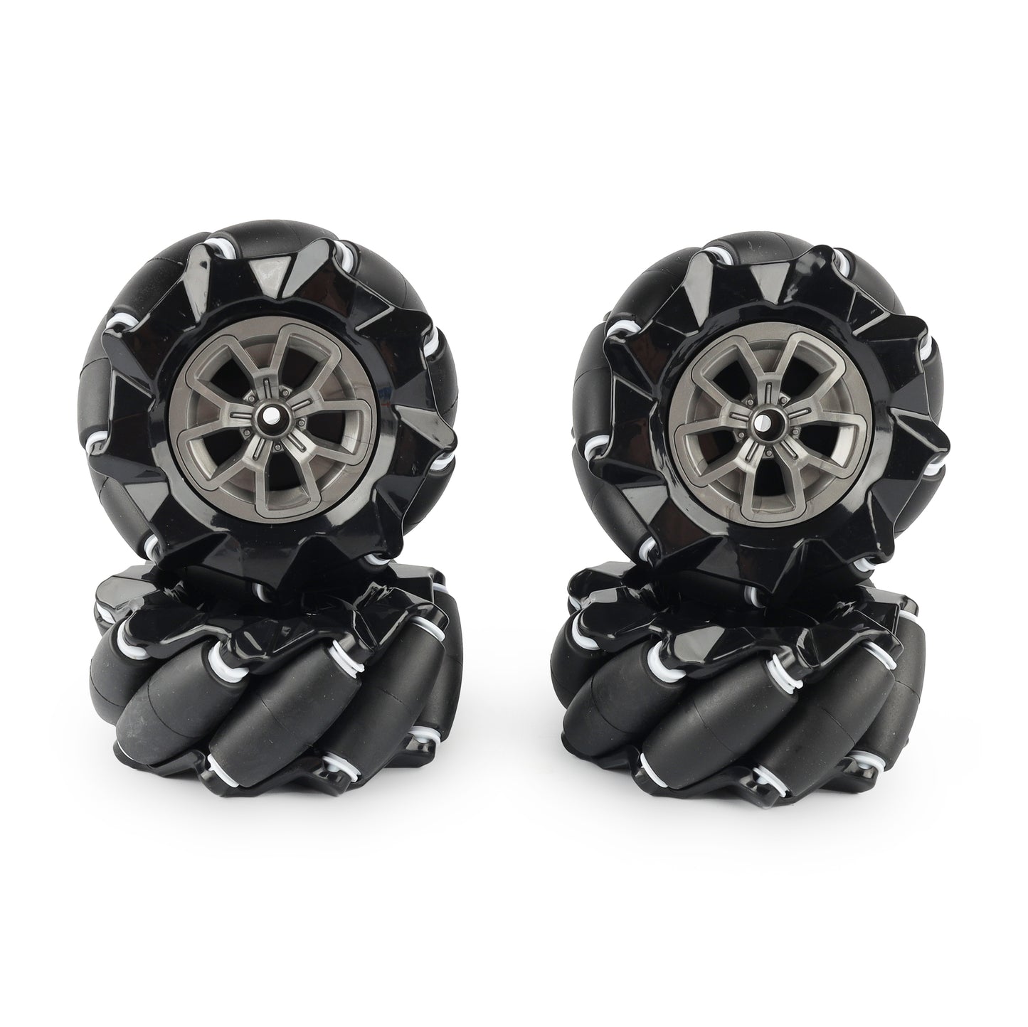 YFROBOT Plastic Mecanum Wheels, 97mm in size, come in a set of four with couplings included