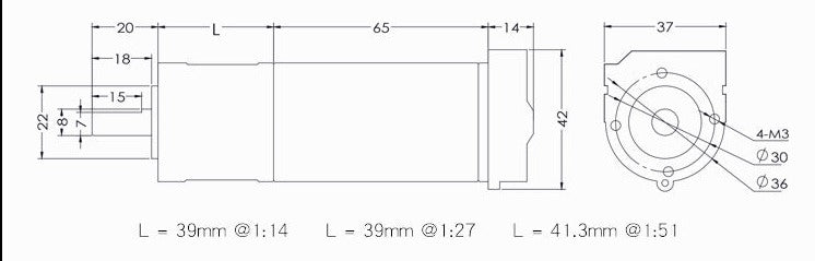 YFROBOT Metal Gearmotor GP36 planetary gear deceleration DC brushed motor 12V with 500/1000CPR Encoder photoelectric speed measurement
