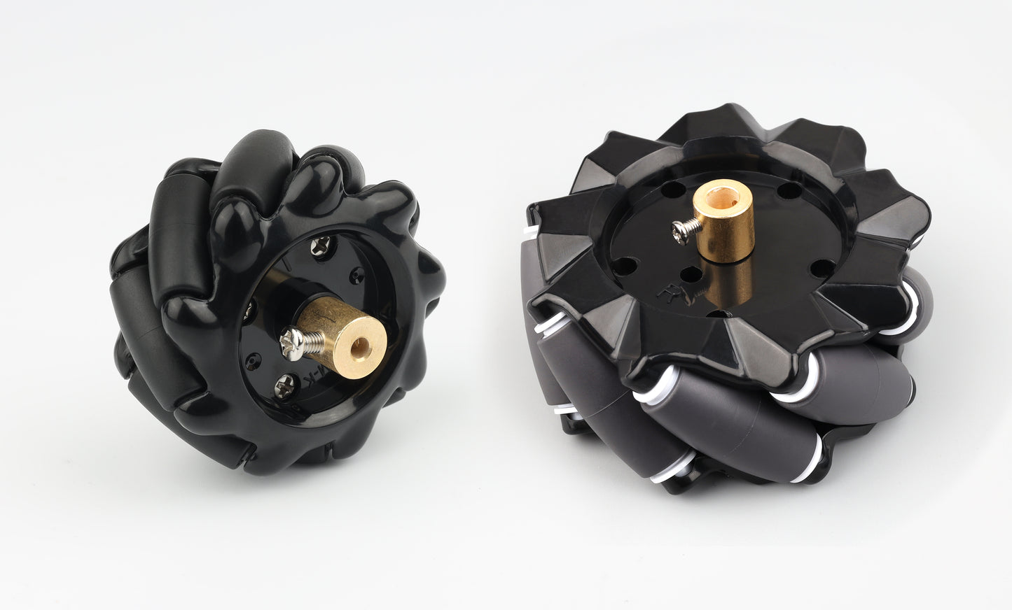 YFROBOT Plastic Mecanum Wheels, 80mm in size, come in a set of four with couplings included