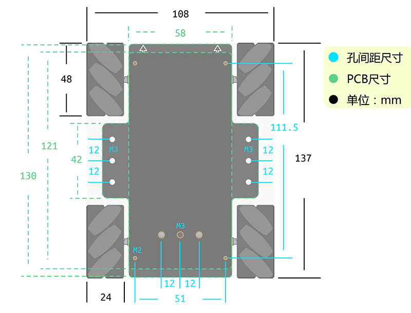 YFROBOT 4WD Mecanum Wheels omini Robot for Arduino ( without battery and Control motherboard)