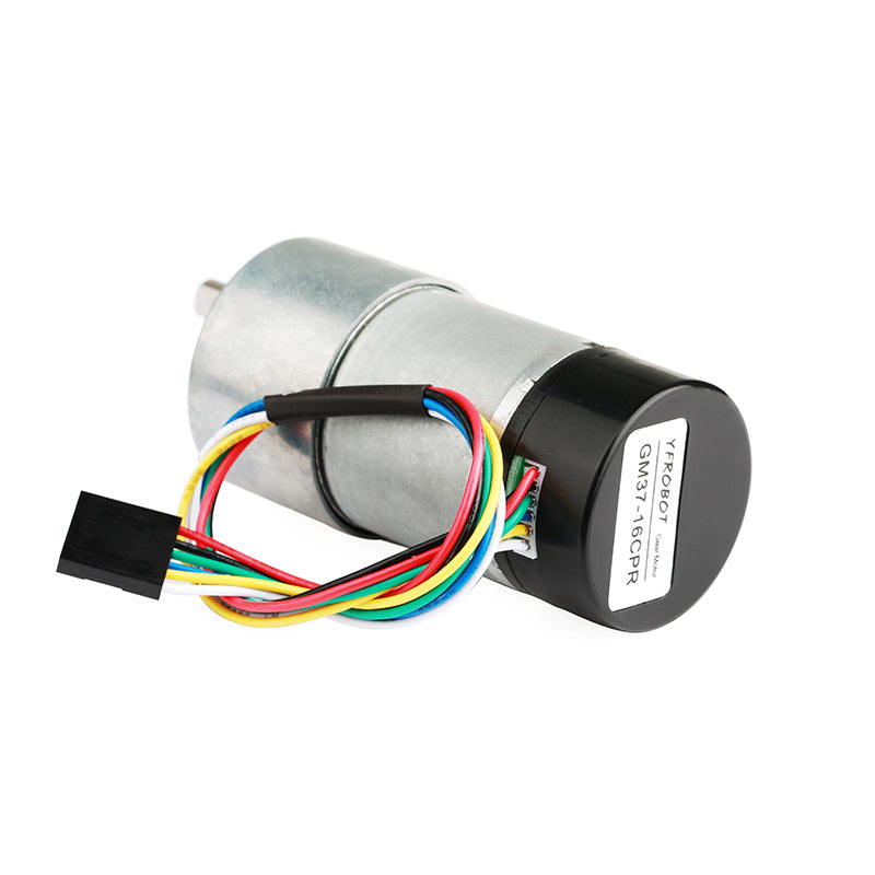 YFROBOT Metal Gearmotor GB37-3530 12V with 16 CPR Encoder Hall speed measurement