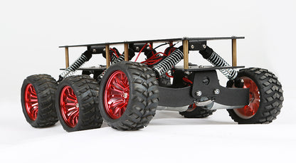 YFROBOT 6WD chassis with shock absorption., Black