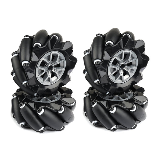 YFROBOT Plastic Mecanum Wheels, 80mm in size, come in a set of four with couplings included