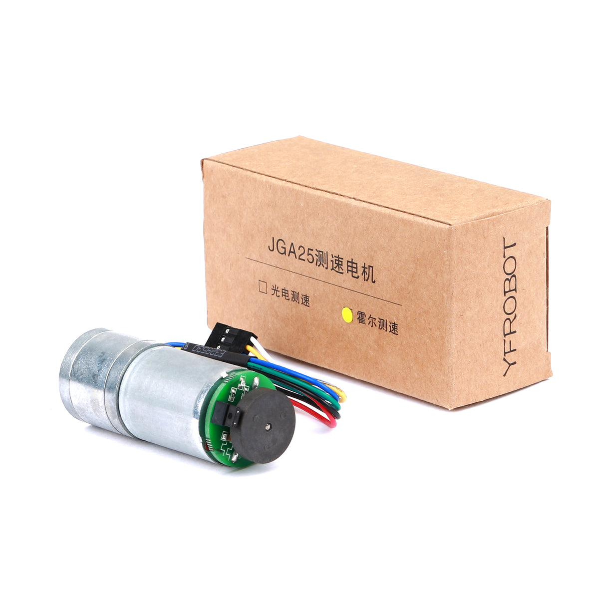 Ga 25 Encoder YFROBOT Metal Gearmotor GA25 12V with 13 CPR Encoder Hall speed measur ...